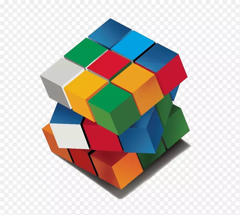 多彩魔方旋转拼图益智玩具立体图案PNG图片素材下载_图片编号yjklrbaq-免抠素材网