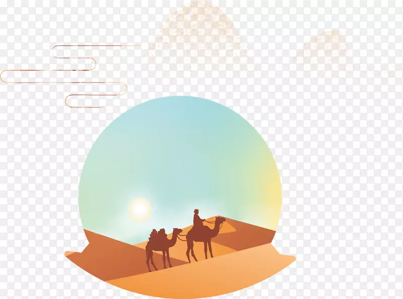 一带一路沙漠骆驼背景