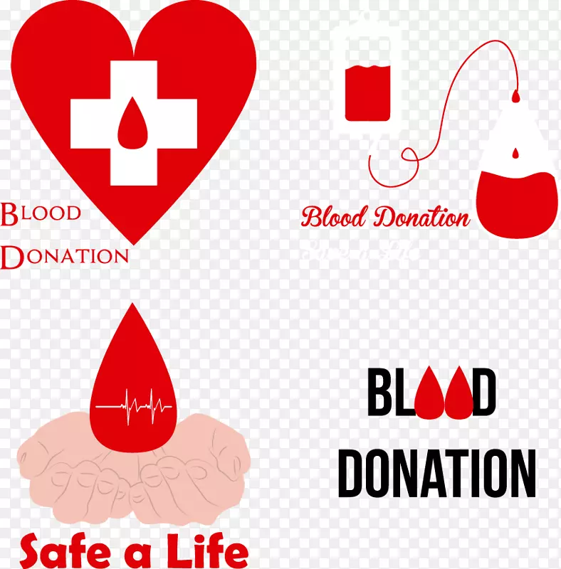 各种呼吁献血宣传元素