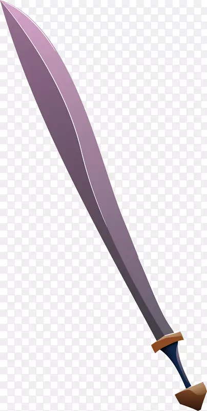 游戏用紫红色刀剑刀具