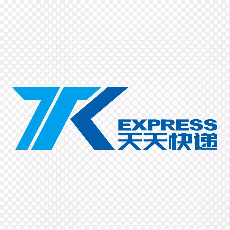 蓝色天天快递logo标志