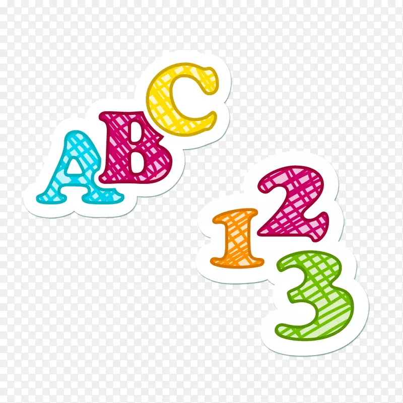 学习生活卡通培训教学字母数字素