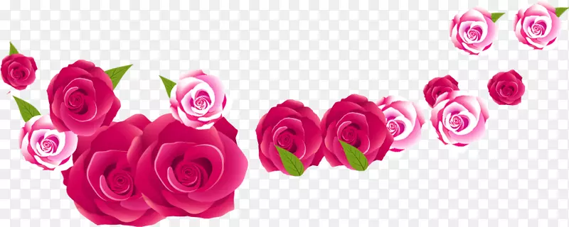 粉色的玫瑰花元素七夕情人节