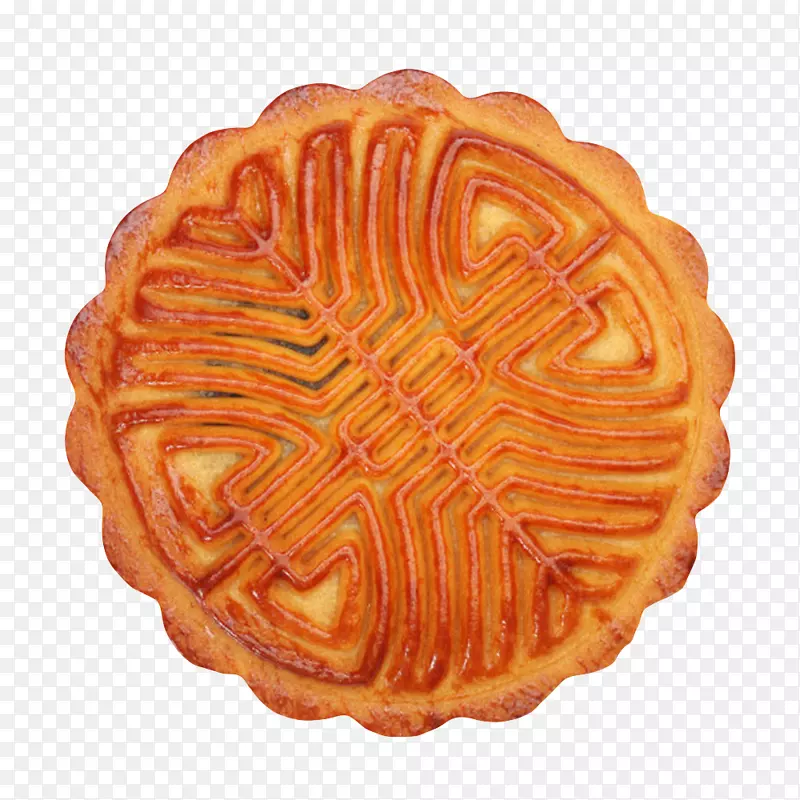 清新圆形的中秋季月饼