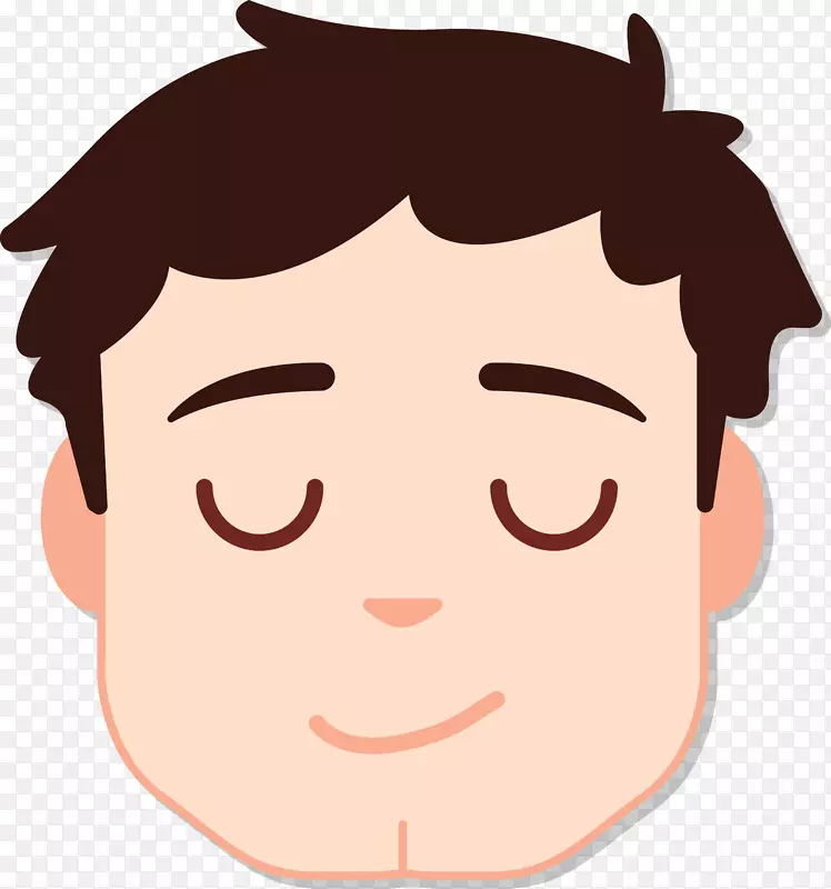 闭眼微笑的表情png图