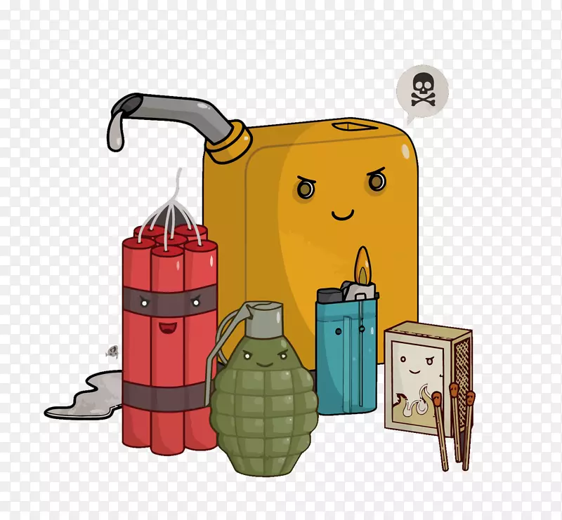 矢量卡通爆炸物品