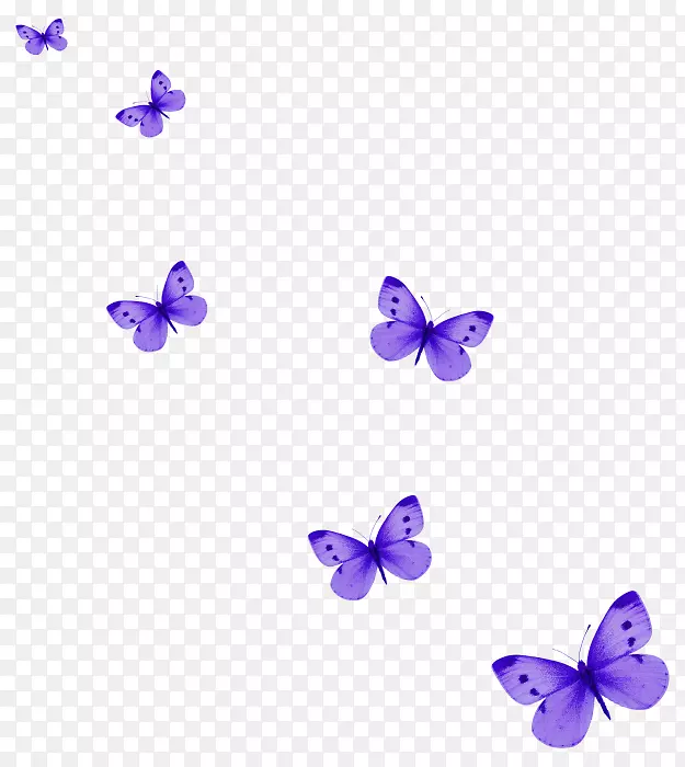 紫色蝴蝶漂浮素材