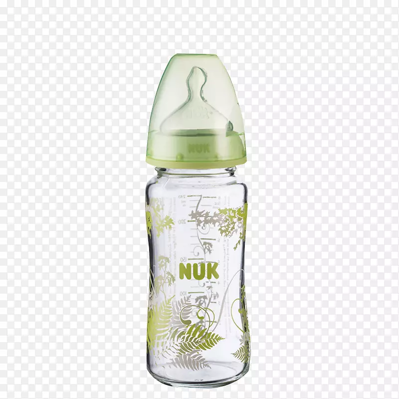 NUK绿色玻璃奶瓶