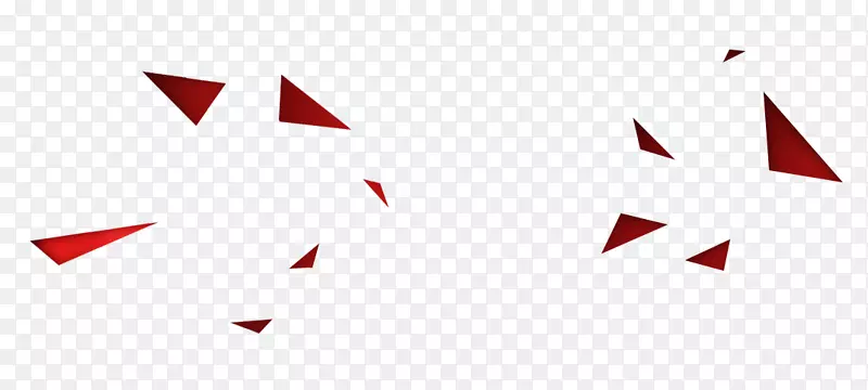 红色三角块几何体漂浮