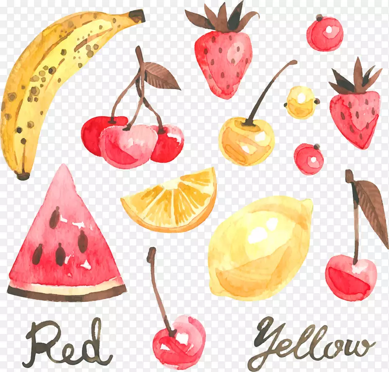 红黄两色水果