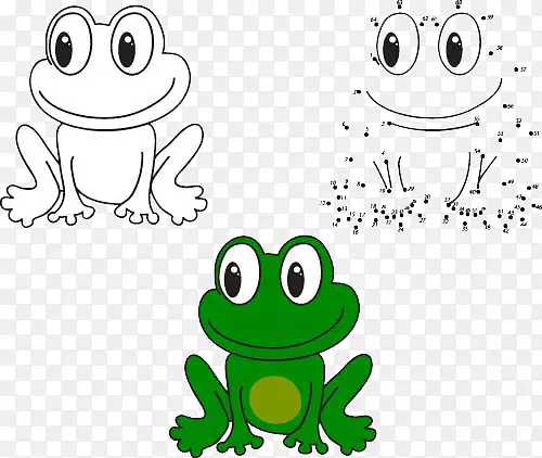 卡通青蛙涂色画图片