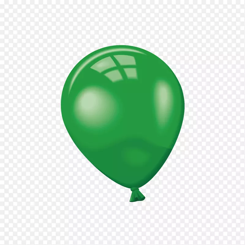 矢量绿色立体气球