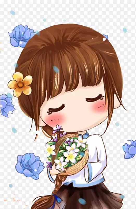 手绘女孩