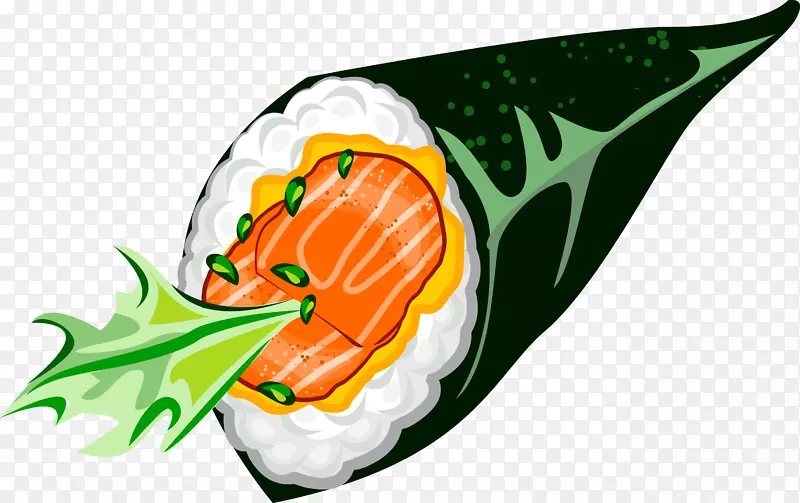 创意寿司食物矢量图
