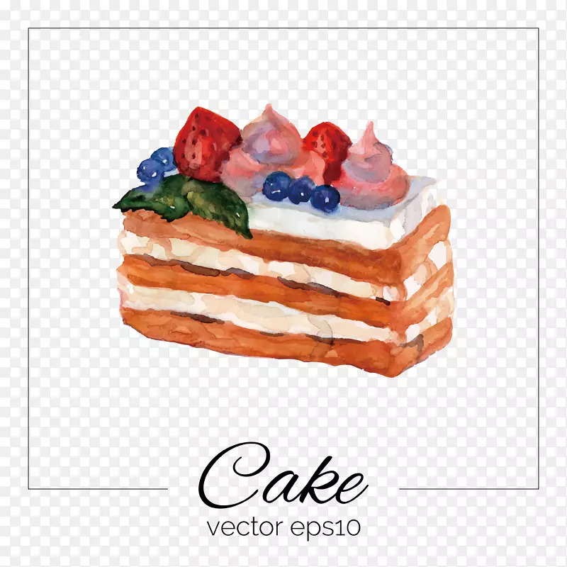 简约彩色蛋糕甜点设计