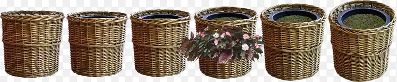 藤条编织的花篮