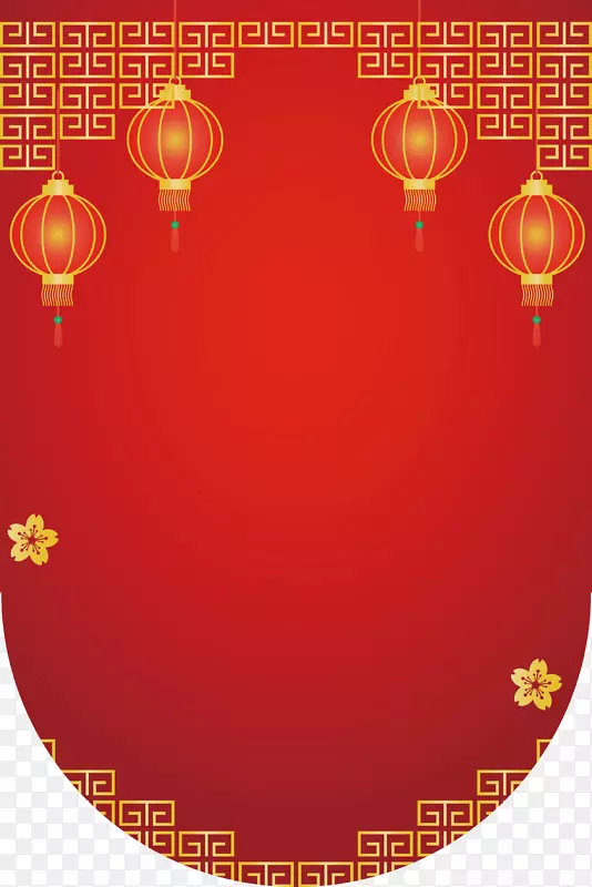 中国风新年促销吊旗