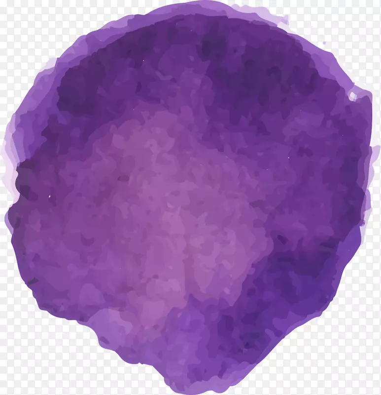 紫色清新水彩