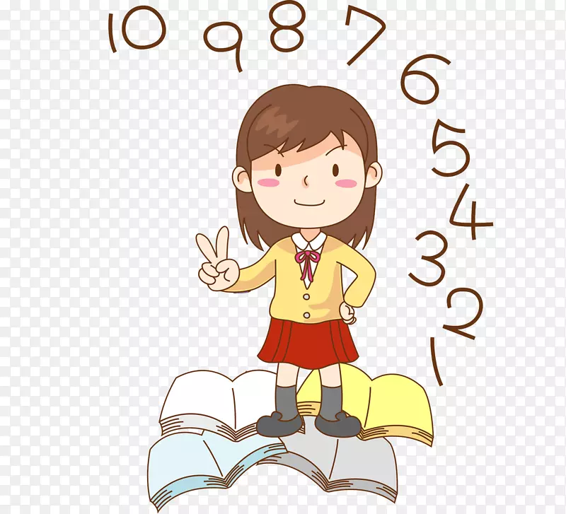 数数的女孩PNG图片素材下载_图片编号qonzxvgy-免抠素材网