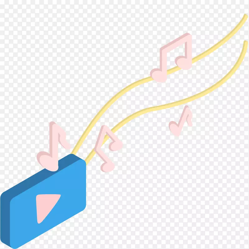 矢量立体音乐音符图标元素