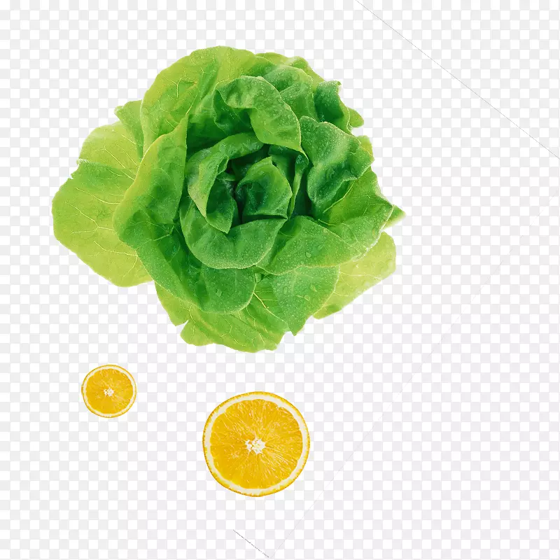 蔬菜水果组合柠檬绿色叶子图案