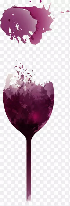 紫色红酒杯