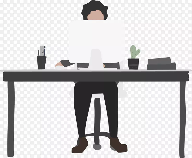 认真上班办公的人PNG图片素材下载_图片编号qkekevrq-免抠素材网