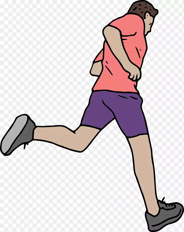 卡通奔跑的男人png图