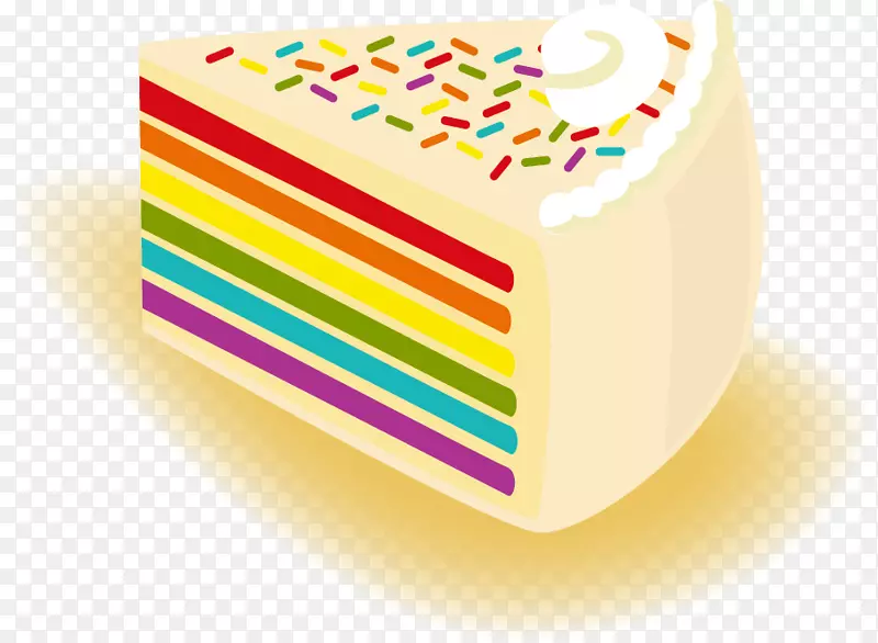 矢量彩虹蛋糕