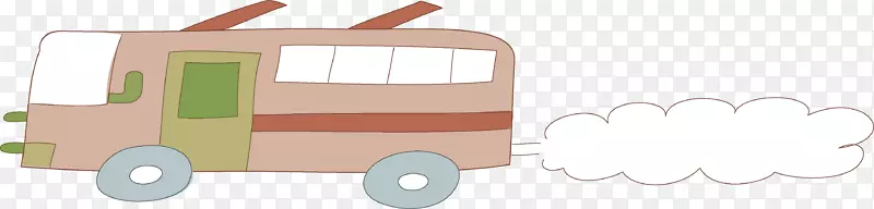 彩色卡通儿童巴士