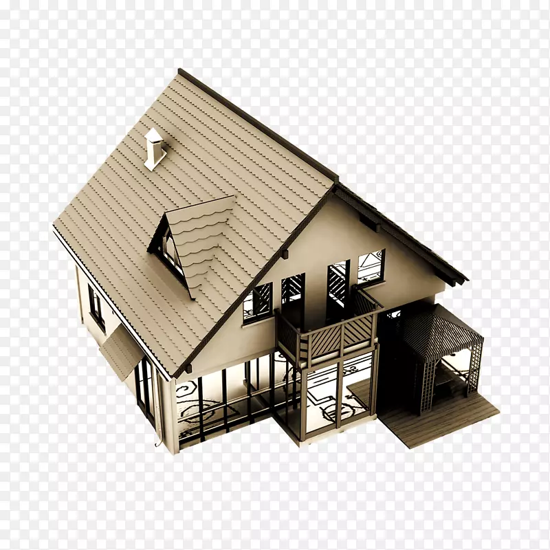 灰色屋顶的和氏木质建筑房屋