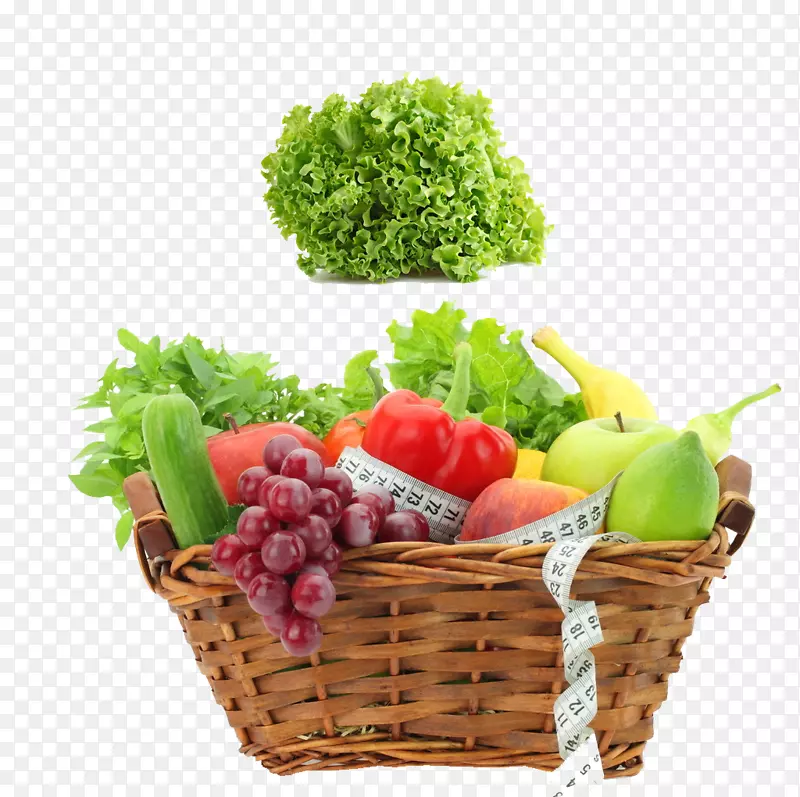一篮蔬菜和水果