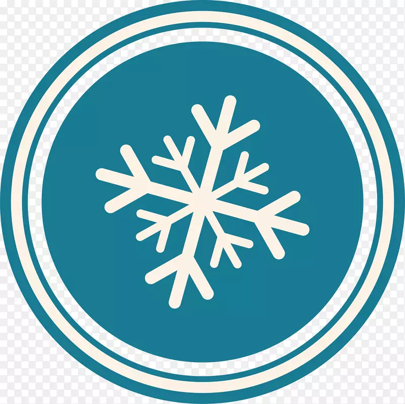 蓝色雪花冬季促销