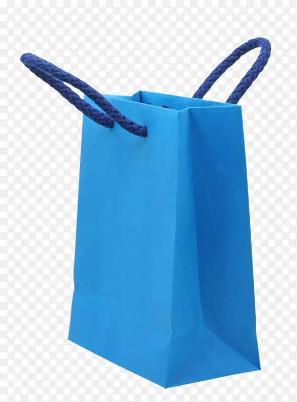 一个蓝色手提袋