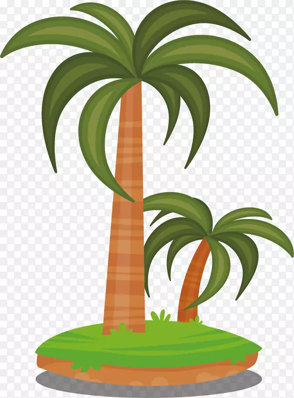 矢量图海南椰子树