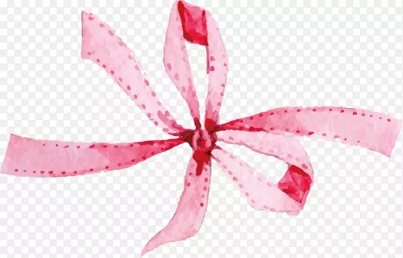 水彩画的粉红蝴蝶