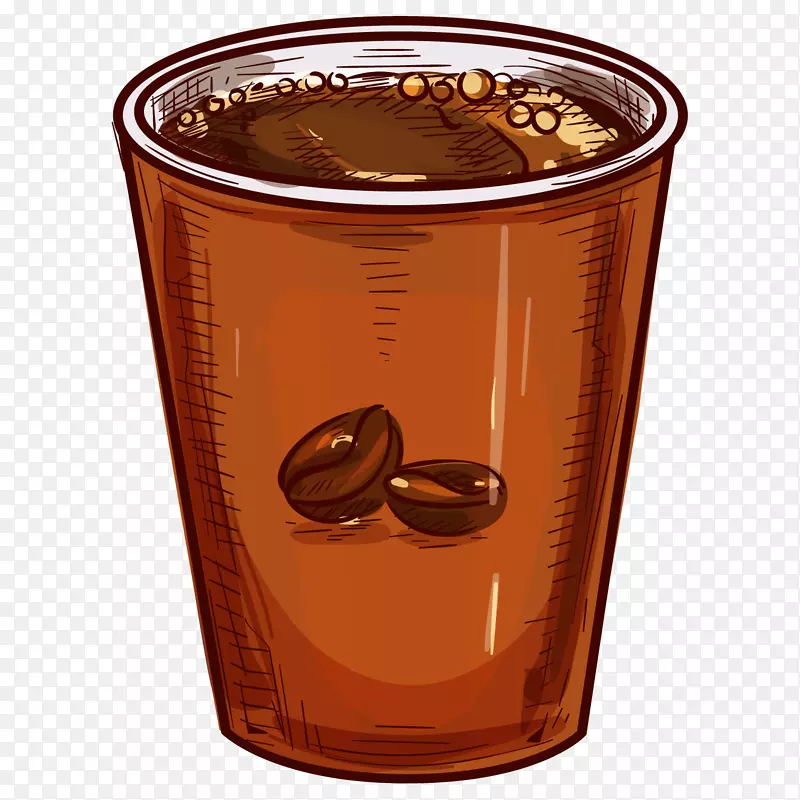 卡通咖啡饮料免抠图