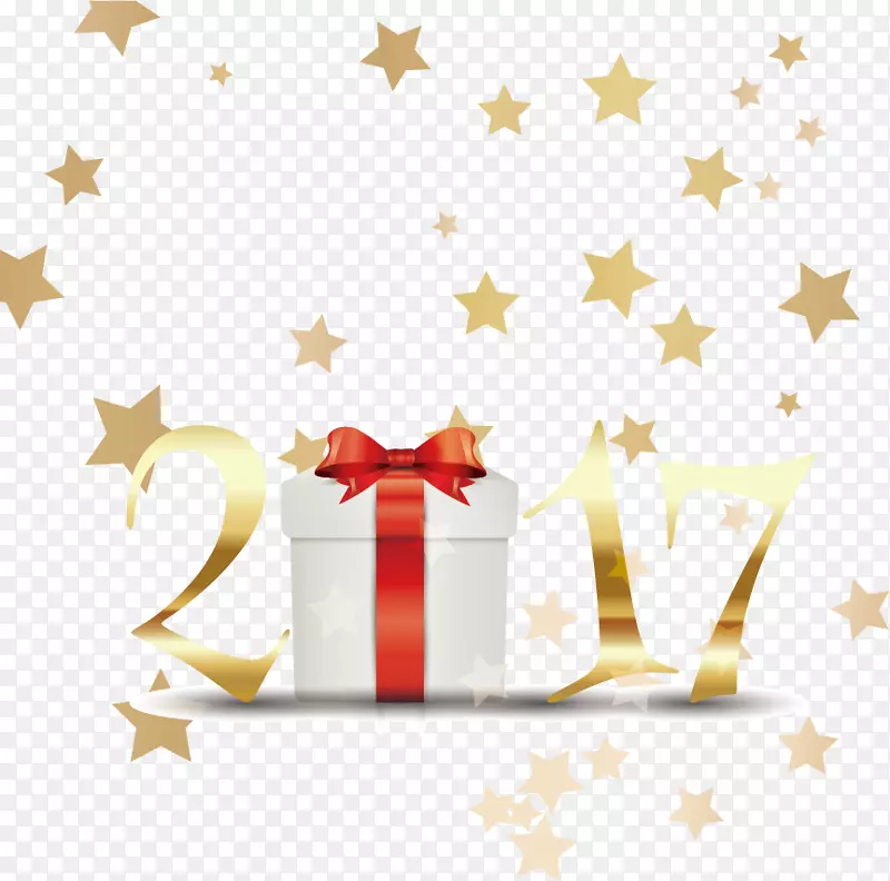 矢量2017新年礼物背景