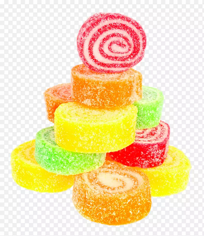 高清堆积的彩色糖果