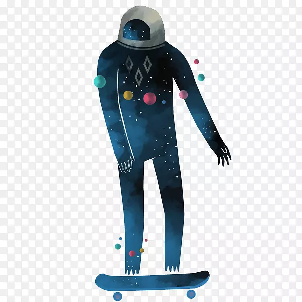 滑板和太空人