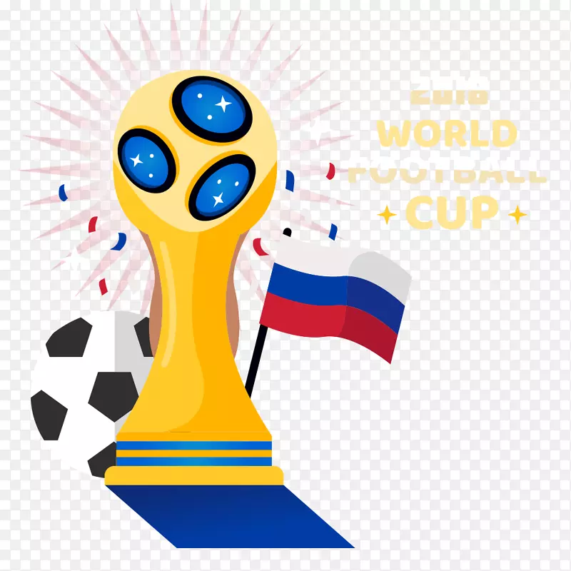 足球世界杯奖杯图标设计矢量素材