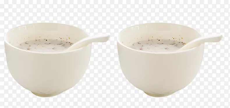 盛着粥的瓷碗