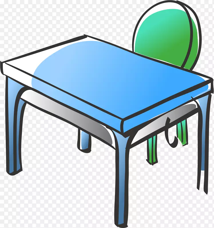 学生桌椅矢量插画
