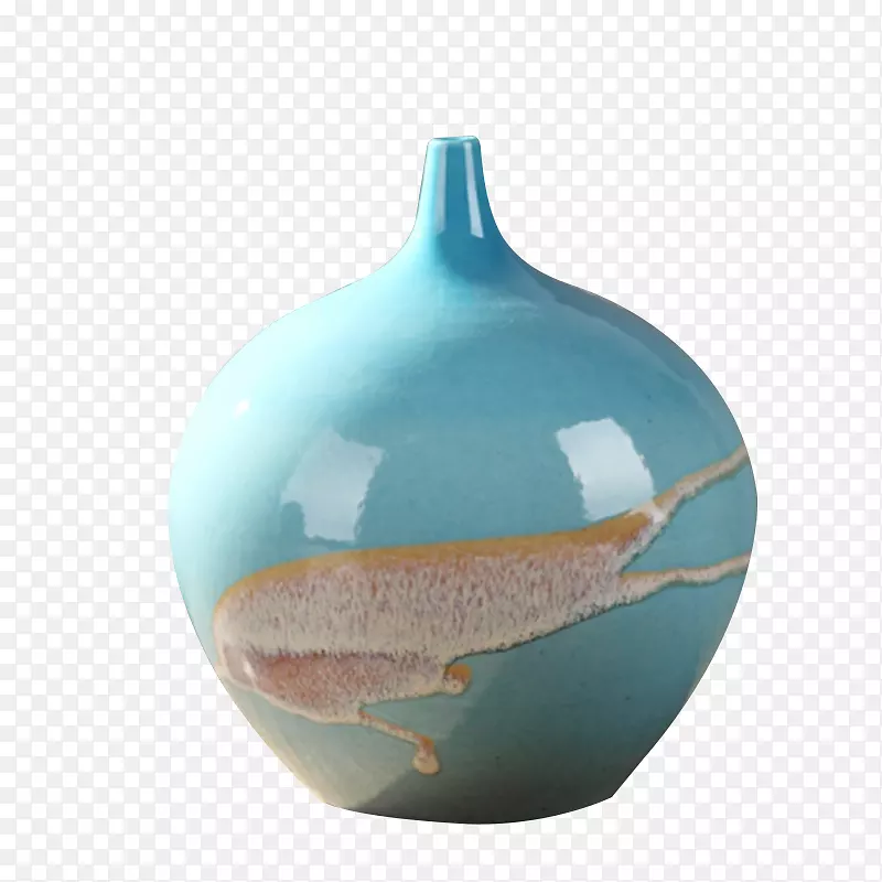 圆型小口陶瓷花瓶