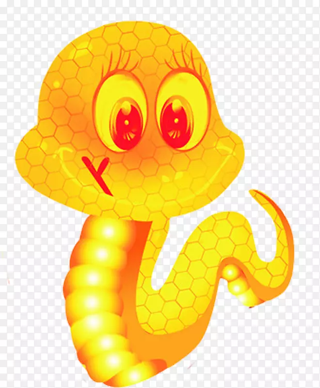 金色卡通蛇