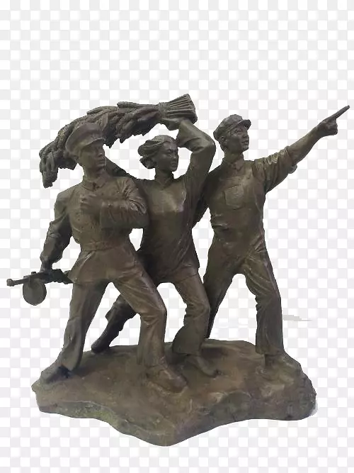红军青铜革命雕像
