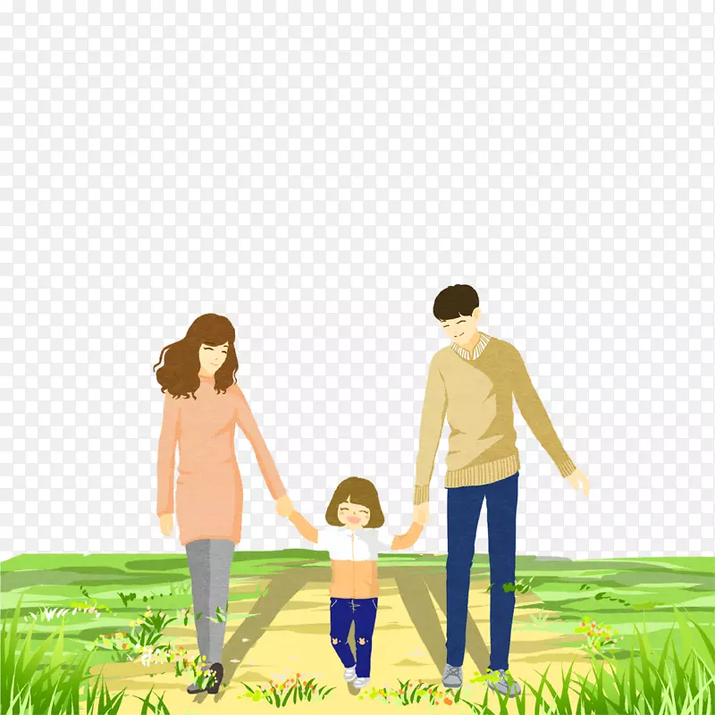 卡通春游踏青海报设计