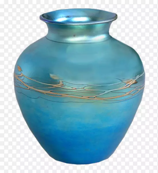 蓝色陶瓷罐子PNG