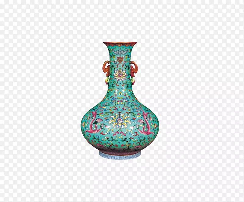 青色古董瓷器花瓶