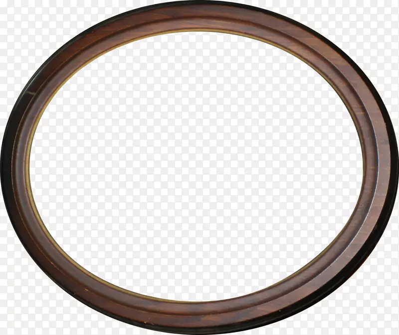 棕色木质椭圆环